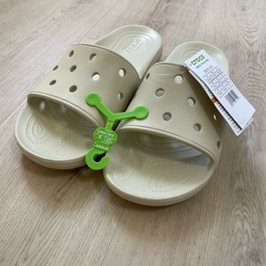 Classic Crocs Slide - Color Bone - Unisex - Women’s Size 12  / Men’s Size 10